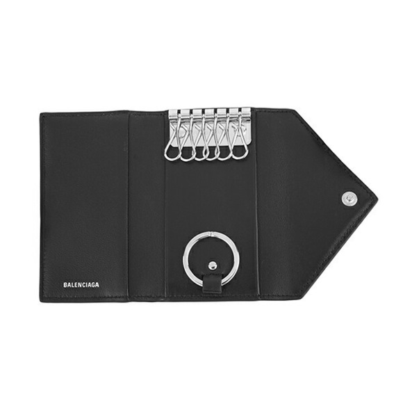 Balenciaga Key Case Papier Black Multicolor - Picture 4 of 9